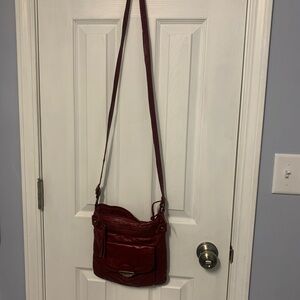 Red Women's Crossbody Bag - Classic Shoulder Purse and cosmetic bag